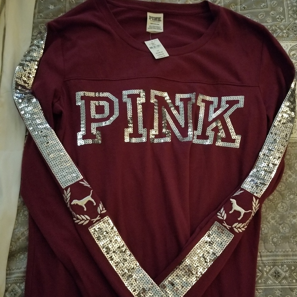 VS Pink Perfect Fit Long Sleeve Shirt